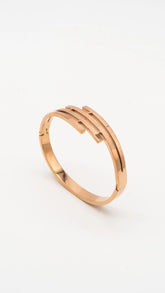 Rose Gold Grid Bangle